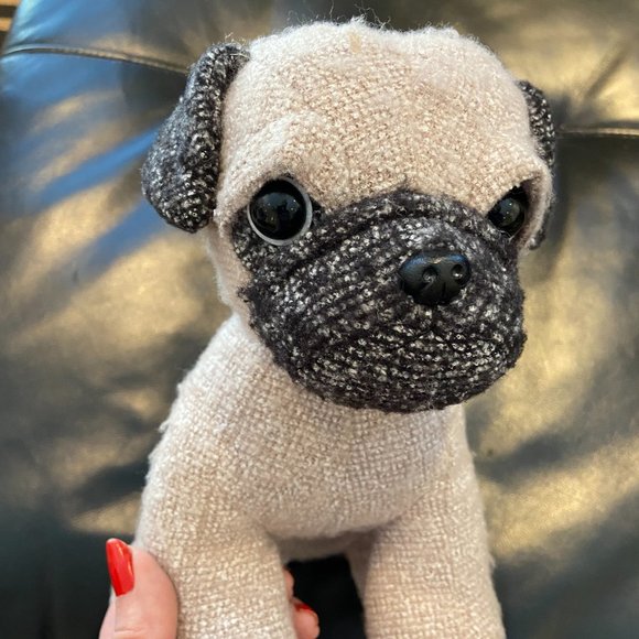 PUG PLUSH Aurora Realistic Plush Plastic Eyes Nose Weighted Companion - Picture 9 of 9